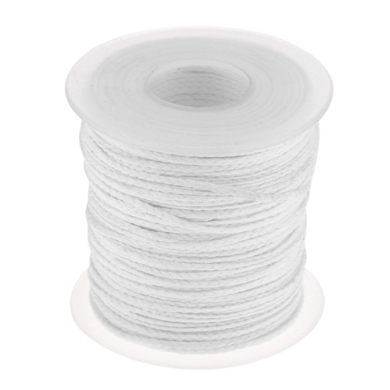 Environmental Cotton Wick Spool Unwaxed Braided Design - Smoke-Free Wick for Candle Making DIY Oil Lamps - Image 1