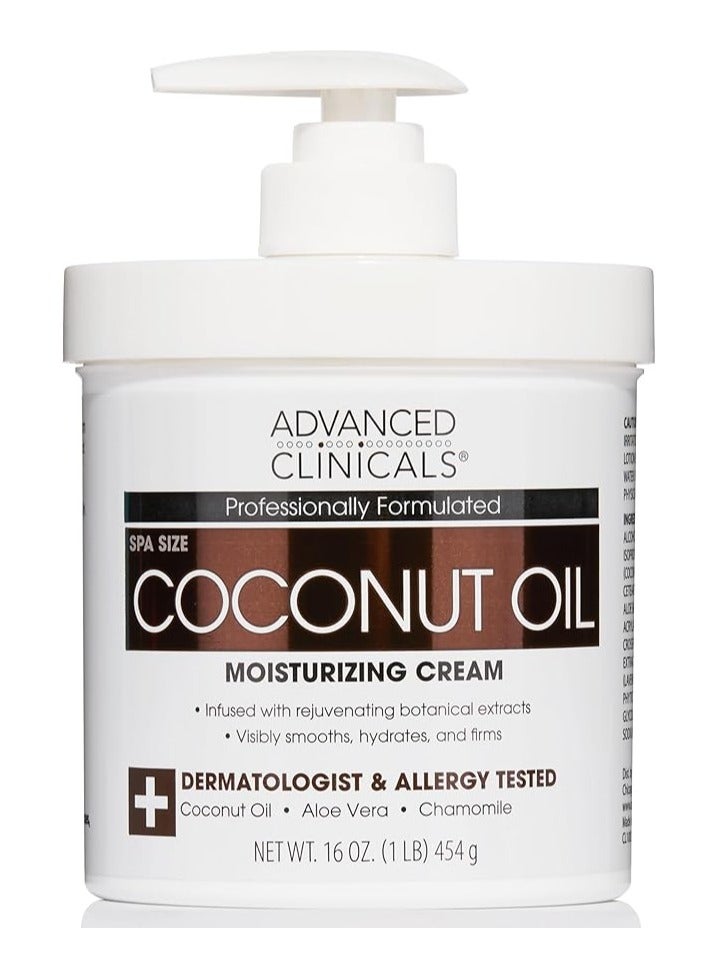أدفانسد كلينيكال كريم زيت جوز الهند من أدفانسد كلينيكالز، 16 أونصة - Image 1