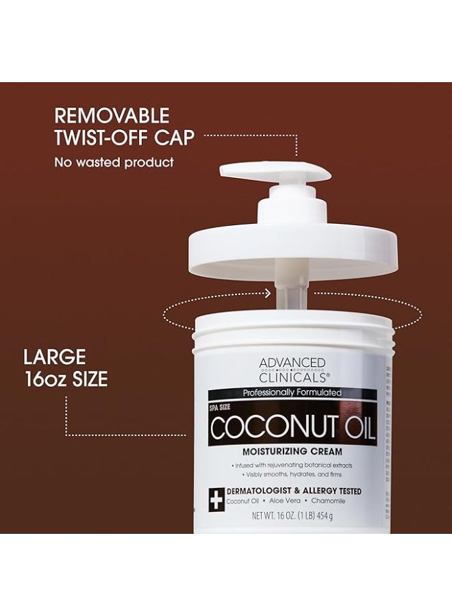 أدفانسد كلينيكال كريم زيت جوز الهند من أدفانسد كلينيكالز، 16 أونصة - Image 4