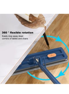 XiuWoo Flat Mop and Bucket Set, with 6 Pads, Self-Wring Floor Mop Set, 360° Rotating Cleaning Mop, Wet Dry Mop for Floor Cleaning Hardwood, Tiles, Laminate  - Image 5