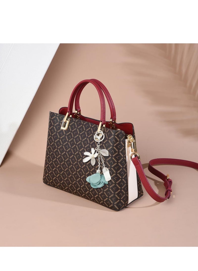 Excefore Rhinestone Keychains,4 Colors Purse Charms for Handbags Tassel Style Flower Car Key Charm for Women Car Key Daily 16CM (4Pcs) - Image 3