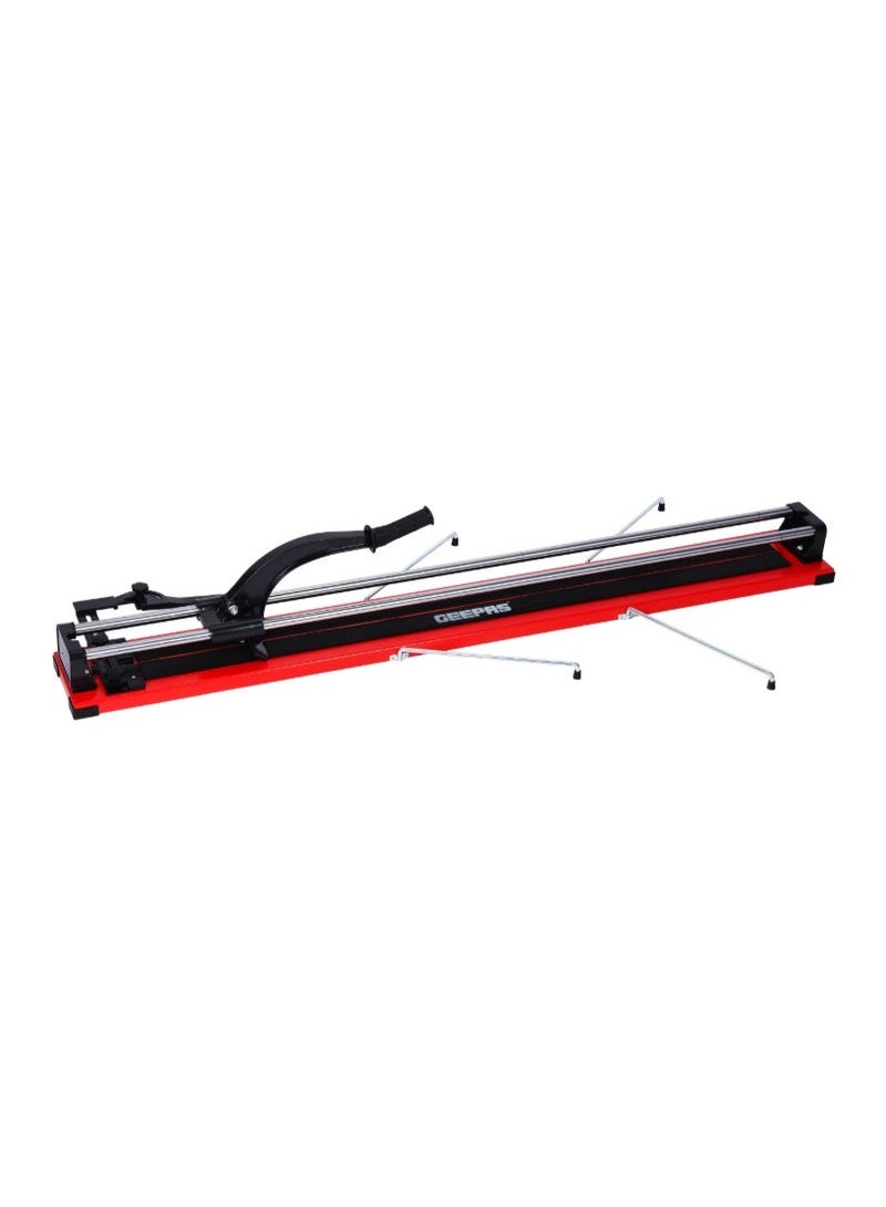 Geepas Tile Cutter- Maximum Cutting Length 1200mm, Thickness Capacity 14mm, 20mm Diameter Solid Chrome Rod/ Replaceable Bearing Blades, Cutting Ceramic and Porcelain Tiles, Precise Parallel and Angled Cuts/ Black and Red - Image 1