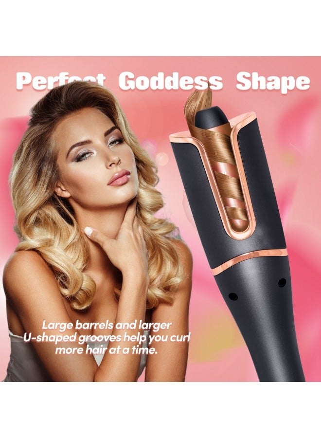 ZUKIMM Automatic Curling Iron Ceramic Hair Curler With Temperature display digital screen | Auto Self Rotating Easy Curling Wand Anti-scald & Tangle-free for All Hair Styling | Electric Dual Voltage - Image 5