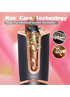 ZUKIMM Automatic Curling Iron Ceramic Hair Curler With Temperature display digital screen | Auto Self Rotating Easy Curling Wand Anti-scald & Tangle-free for All Hair Styling | Electric Dual Voltage  - Image 3