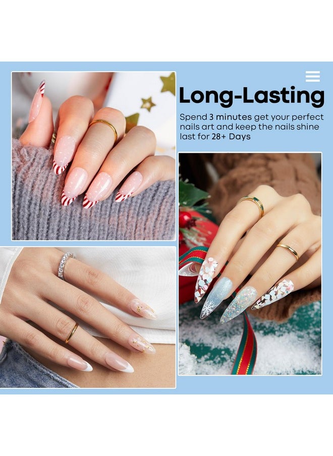 modelones Modelones Dip Powder Clear Color, Nail Dipping Powder French Nail Art, 28+ Long-Lasting Build Powder Pro System Salon DIY at Home No Needed Lamp Cured  - Image 3