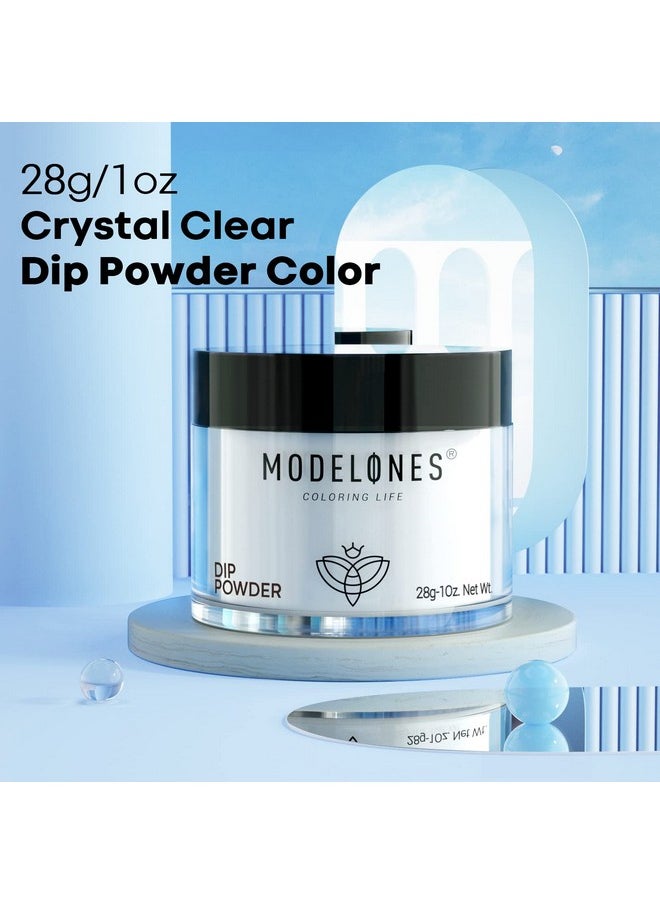 modelones Modelones Dip Powder Clear Color, Nail Dipping Powder French Nail Art, 28+ Long-Lasting Build Powder Pro System Salon DIY at Home No Needed Lamp Cured  - Image 5