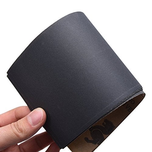 LANHU Abrasive Dry Wet Waterproof Sandpaper Sheets Assorted Grit of 400/600/ 800/1000/ 1200/1500 for Furniture, Hobbies and Home Improvement, 12 Sheets (9 x 3.6 Inch), For Wood - Image 2