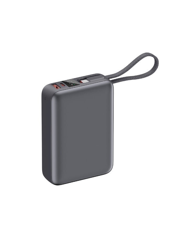 QCY Power Bank 20000mAh 45W Fast Charging  PB20A-B – Portable Charger with USB-C & USB-A Output, High Capacity Travel Power Bank, Fireproof ABS+PC Shell grey - Image 2