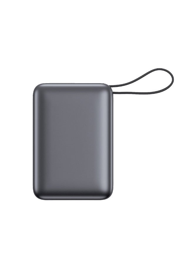 QCY Power Bank 20000mAh 45W Fast Charging  PB20A-B – Portable Charger with USB-C & USB-A Output, High Capacity Travel Power Bank, Fireproof ABS+PC Shell grey - Image 4