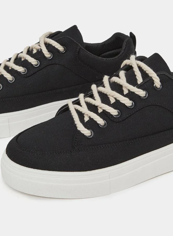 Styli Platform Sole Breathable Lace Up Sneakers