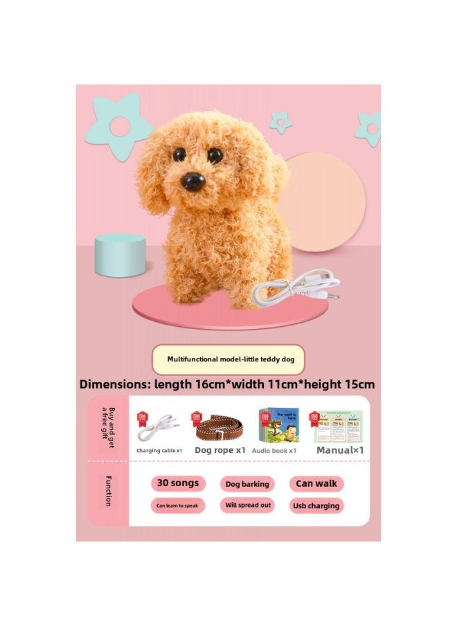 Electric Dog Dog Toy Walking Call Plush Electronic Pet Puppy Children Baby Toy Boys Girls-Color: 30 Songs + Learn To Speak + Dog Scream + Screaming + Walking-Specifications:Official Standard  - Image 1