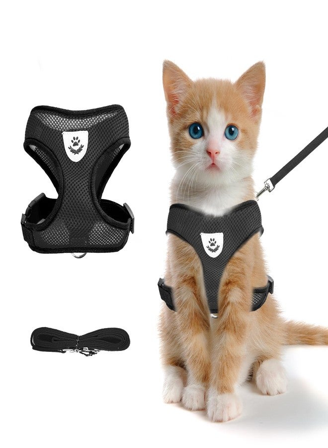 Shudyear Cat Chest Harness and Leash, Adjustable, Anti-Escape Adjustable Soft Mesh Cat Leash and Chest Harness Set for Small Cats and Puppies, Medium Cat Vests (S) - Image 1