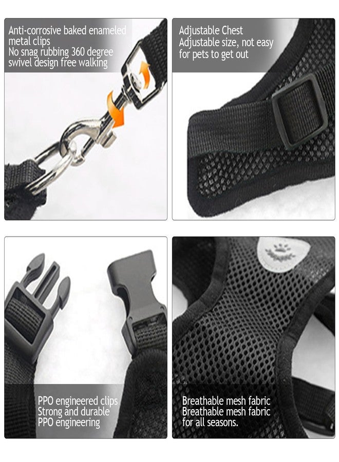 Shudyear Cat Chest Harness and Leash, Adjustable, Anti-Escape Adjustable Soft Mesh Cat Leash and Chest Harness Set for Small Cats and Puppies, Medium Cat Vests (S) - Image 5