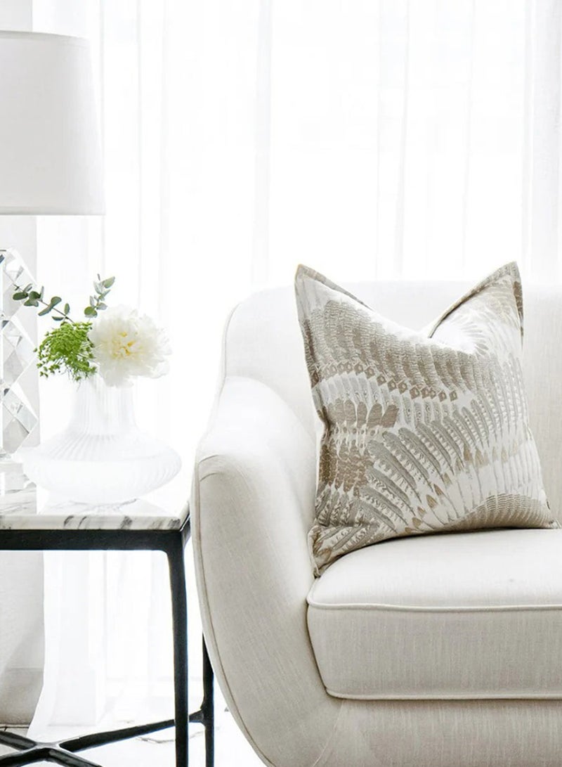 KNOT HOME Cushion Reesha Bianca (with filler) Pillow Knot Home Cover Set for Modern Sofa Contemporary Living Room Bedroom and Office Soft Washable  - Image 3