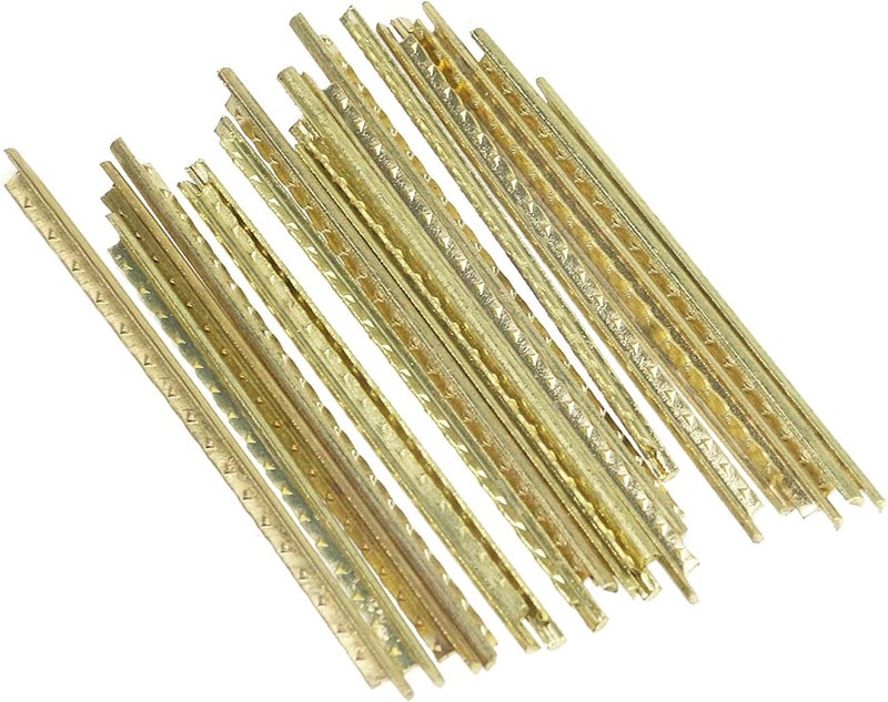 Geesatis 19 PCS Guitar Frets Wire Length 2.4 Inch Copper Brass Guitar Frets Wire Fingerboard for Strat Classical Acoustic Guitar Fret Wires Accessories - Image 1