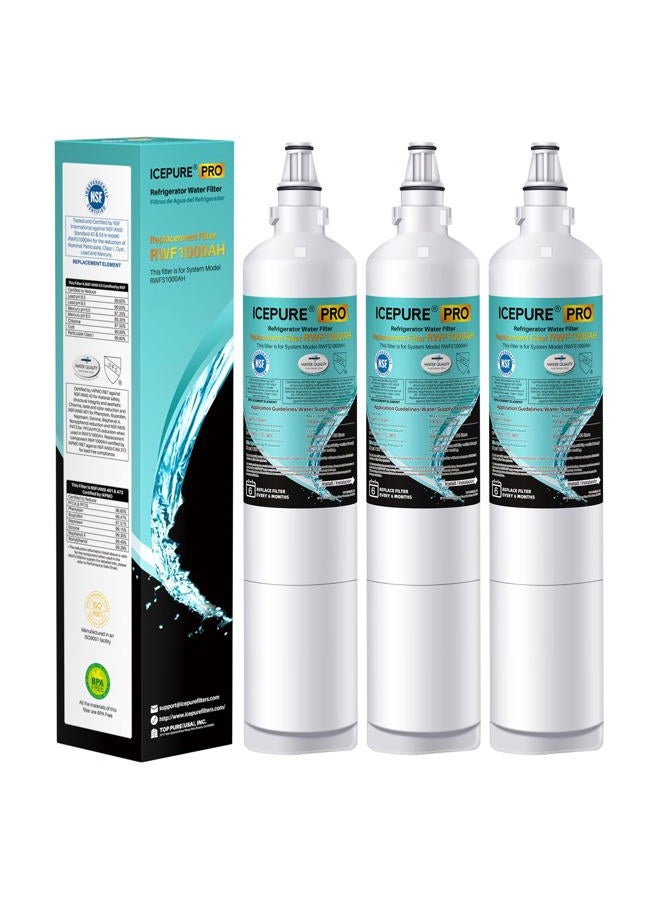 ICEPURE PRO NSF 401 Certified Lt600p Replacement for LG 5231JA2006A KENMORE 9990, 5231JA2006B, KENMORECLEAR 46-9990, 5231JA2006A-S, WFC2001, LSC27931ST, FML-2,RWF1000A Refrigerator Water Filter 3PACK - Image 1