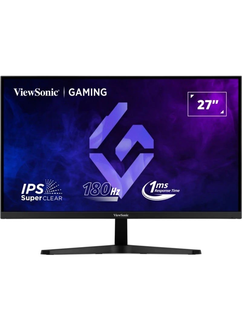 ViewSonic 27" Gaming Monitor 180Hz Full HD | Ultra-Fast 1ms Response, AMD FreeSync, Competitive Esports Display, No Screen Tearing | VX27G1-HD | Black - Image 1