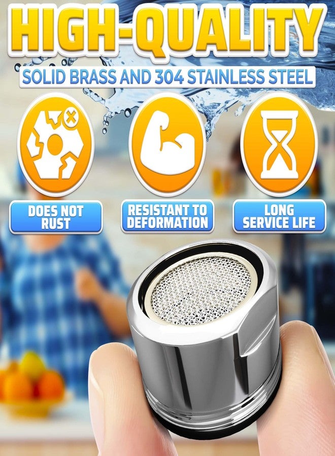 SIMAX 4Pcs Bathroom Faucet Aerator Replacement - 15"/16" 24mm Kitchen Bathroom Sink Attachment High Flow Aerator for Sink Faucet Aerators M24 Male Thread - Image 3