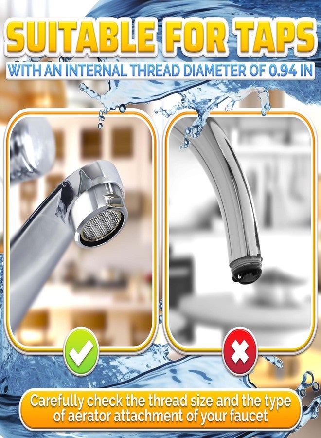SIMAX 4Pcs Bathroom Faucet Aerator Replacement - 15"/16" 24mm Kitchen Bathroom Sink Attachment High Flow Aerator for Sink Faucet Aerators M24 Male Thread - Image 5