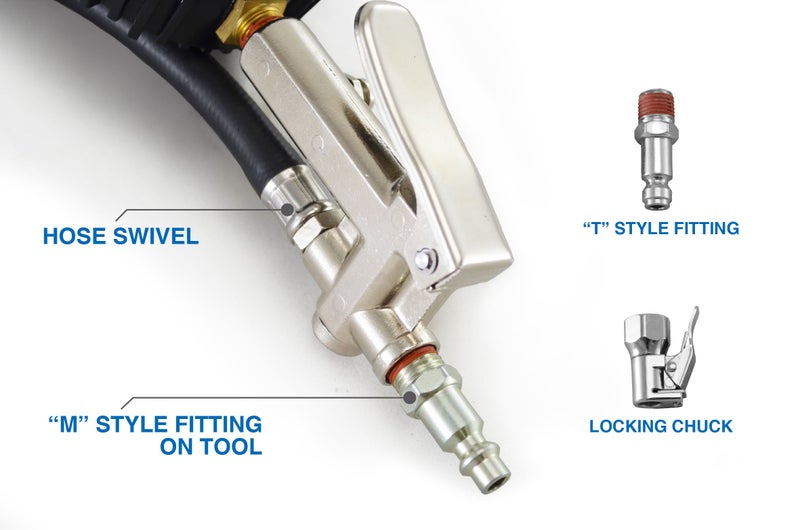 Astro Pneumatic Tool 3083 2.5" Dial Tire Inflator with Locking & Dual Chucks - Image 4