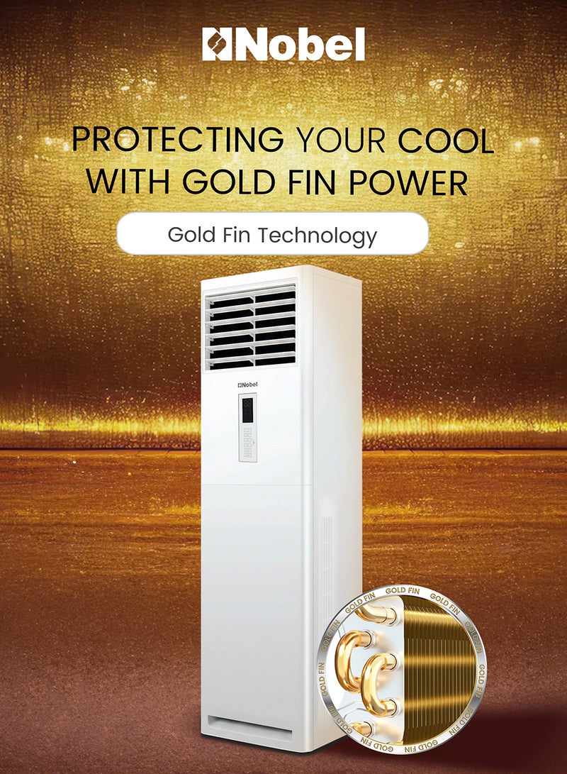 Nobel Floor Standing Air Conditioner 24000 BTU Cooling, T3 Climatic Condition, Rotary Compressor, R410A Refrigerant, Gold Fin, Efficient Climate Control for Large Spaces NFA24T3 White - Image 5