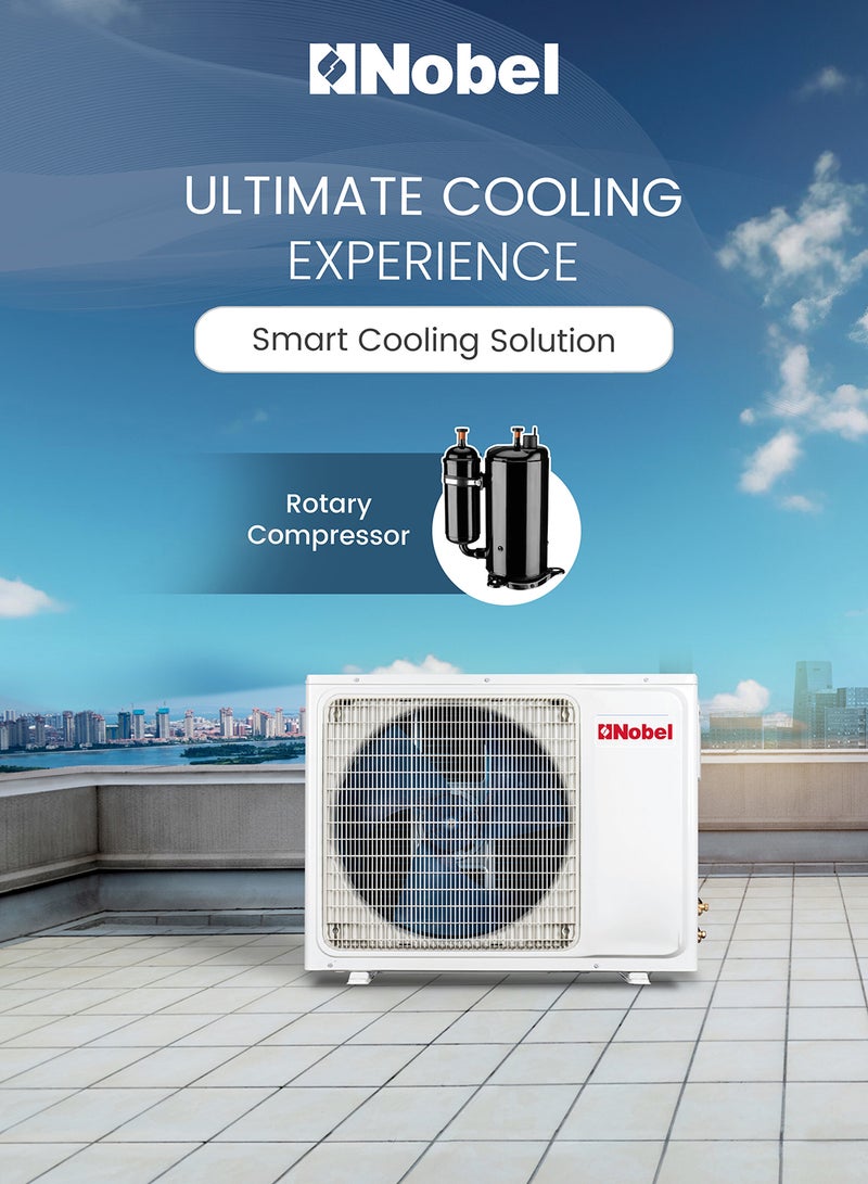 Nobel Floor Standing Air Conditioner 24000 BTU Cooling, T3 Climatic Condition, Rotary Compressor, R410A Refrigerant, Gold Fin, Efficient Climate Control for Large Spaces NFA24T3 White - Image 4