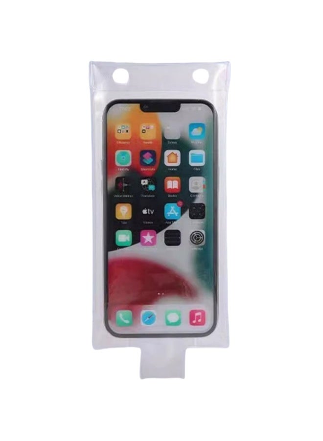 general Universal Take-out Rider Dedicated Mobile Phone Waterproof Bag Rechargeable Clip Holder Touch Screen Charging Hole Rain Cover-Color:Rechargeable Mobile Phone Transparent Waterproof Bag-5 Pieces - Image 2