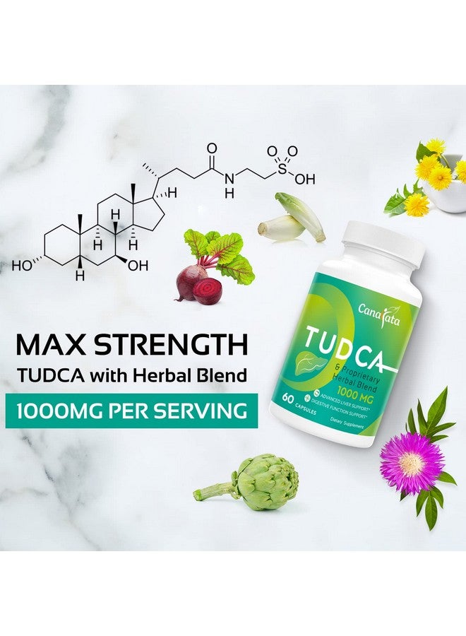 Canarata TUDCA Liver Support Supplements 1000mg - 60 Vegan Capsules,TUDCA Bile Salts with Milk Thistle Herbal Blend Formula for Liver Cleanse Detox & Repair - Image 2