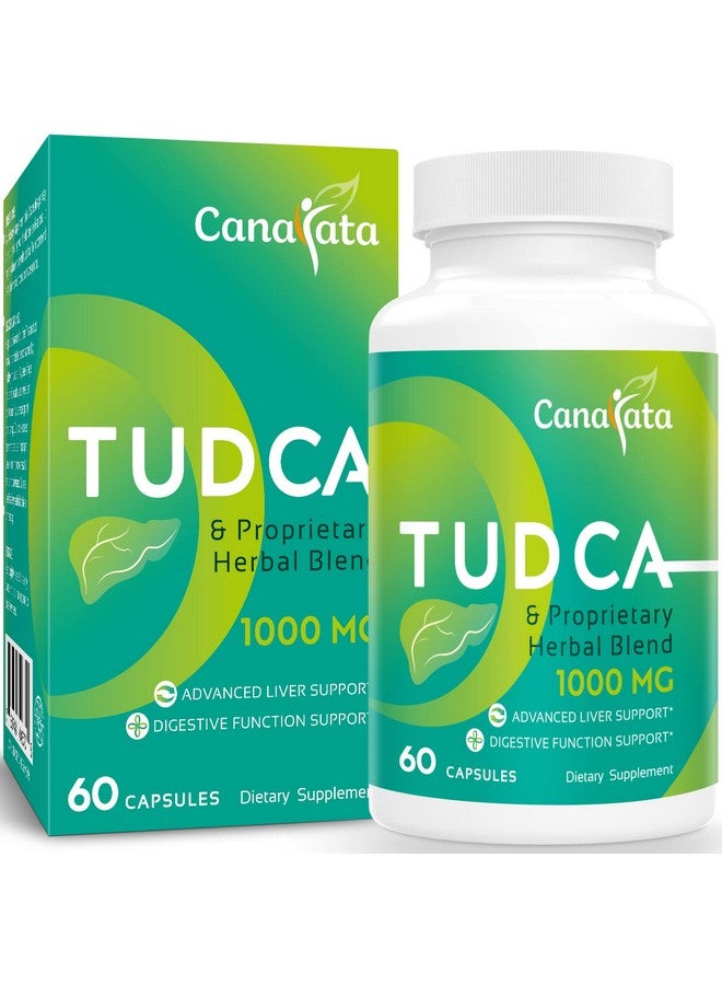 Canarata TUDCA Liver Support Supplements 1000mg - 60 Vegan Capsules,TUDCA Bile Salts with Milk Thistle Herbal Blend Formula for Liver Cleanse Detox & Repair - Image 1