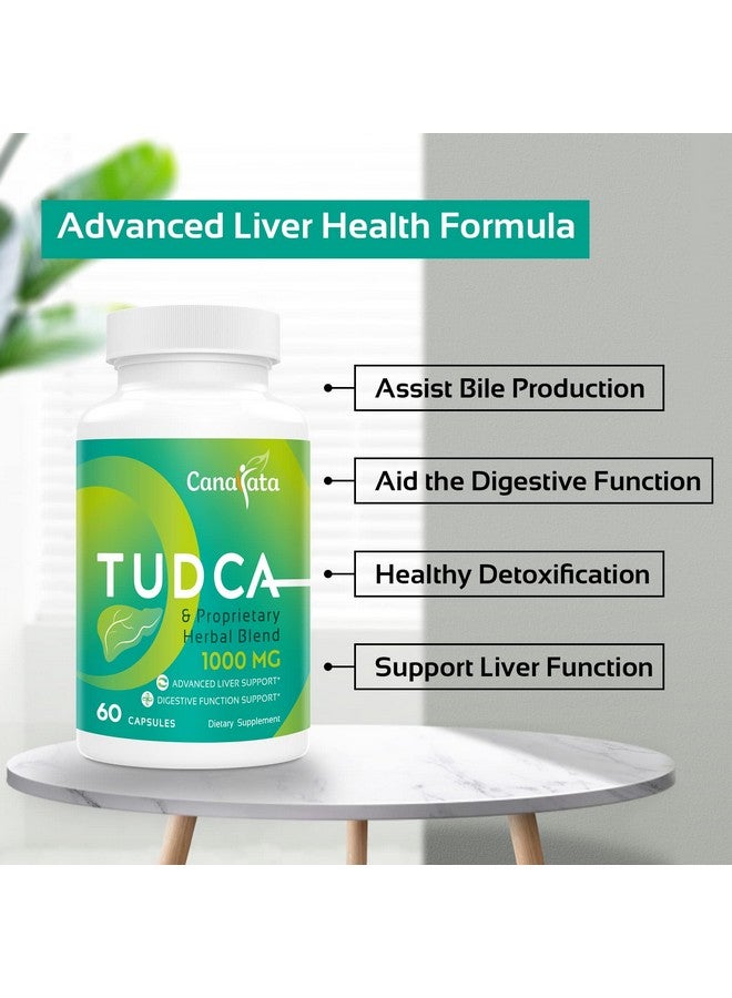 Canarata TUDCA Liver Support Supplements 1000mg - 60 Vegan Capsules,TUDCA Bile Salts with Milk Thistle Herbal Blend Formula for Liver Cleanse Detox & Repair - Image 5