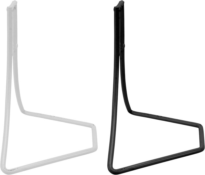 Hamster Running Wheel Brackets Iron Supports 2pcs White and Black for Small Pet Exercise Wheel Stands Compatible with Hamsters and Squirrels - Image 1