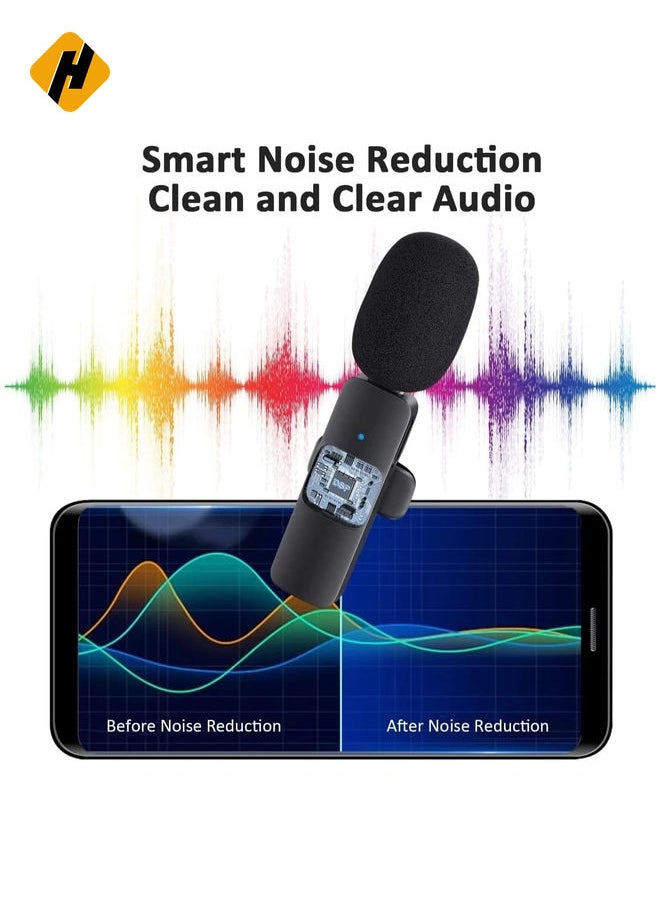 HuHa Professional Wireless Lavalier Lapel Microphone for Android Computer - Cordless Omnidirectional Condenser Recording Mic with USB C Interface for Interview Video Podcast Vlog YouTube  - Image 3
