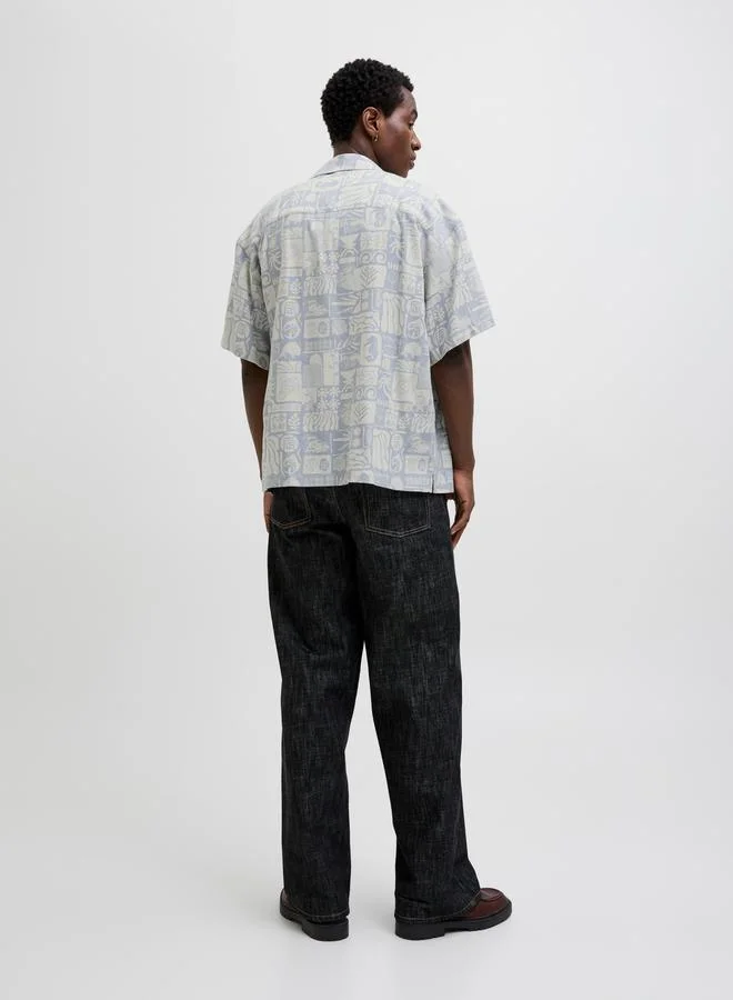 JACK & JONES Jack & Jones Printed Resort Collar Short Sleeve Shirt
