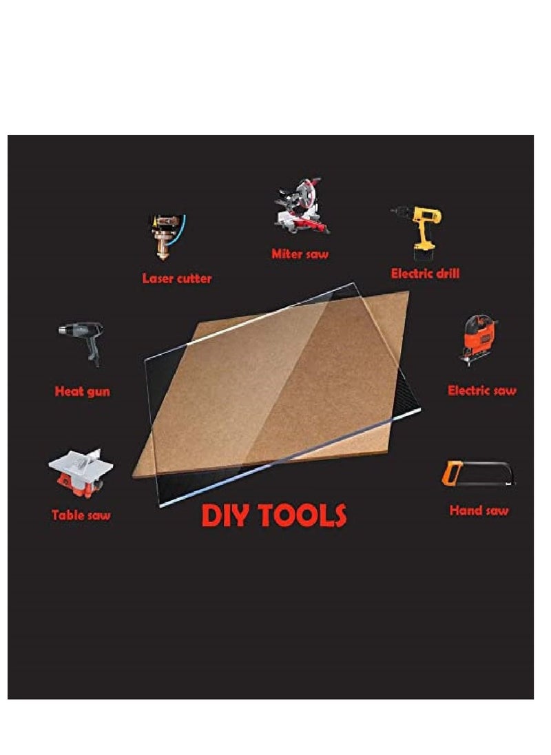 DLS - DLS Clear Acrylic Sheet 2mm thickness 12 x 12 inch - Image 1