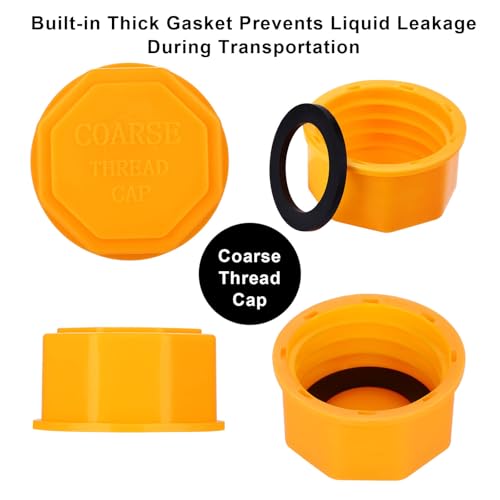 BESOTDN 6PCS Gas Can Caps, 5 Gallon Gas Can Cap Replacement, Universal Coarse Thread Gas Cap for Gasoline, Portable Gas Tank Lid for Improved Sealing and Transportation - Image 3