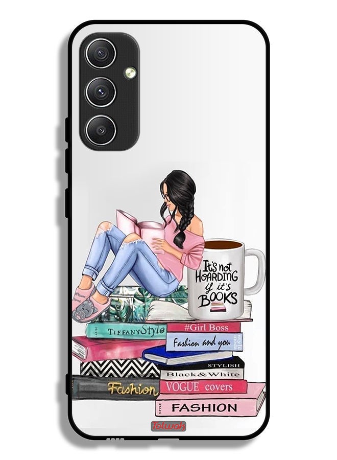 Tolwak Samsung Galaxy A34 5G Protective Case Cover Girl And Fashion Books Art - Image 1