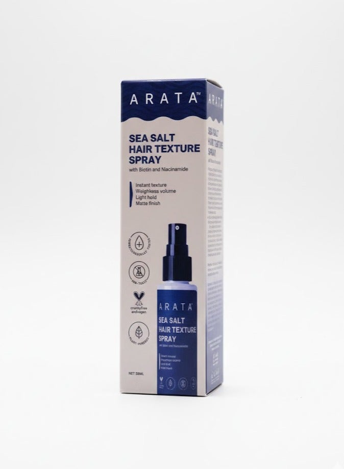 Arata Sea Salt Thickening Hair Spray Infused With Sea Salt, Biotin & Niacinamide For Instantly Thicker, Full-Bodied Hair - Image 1