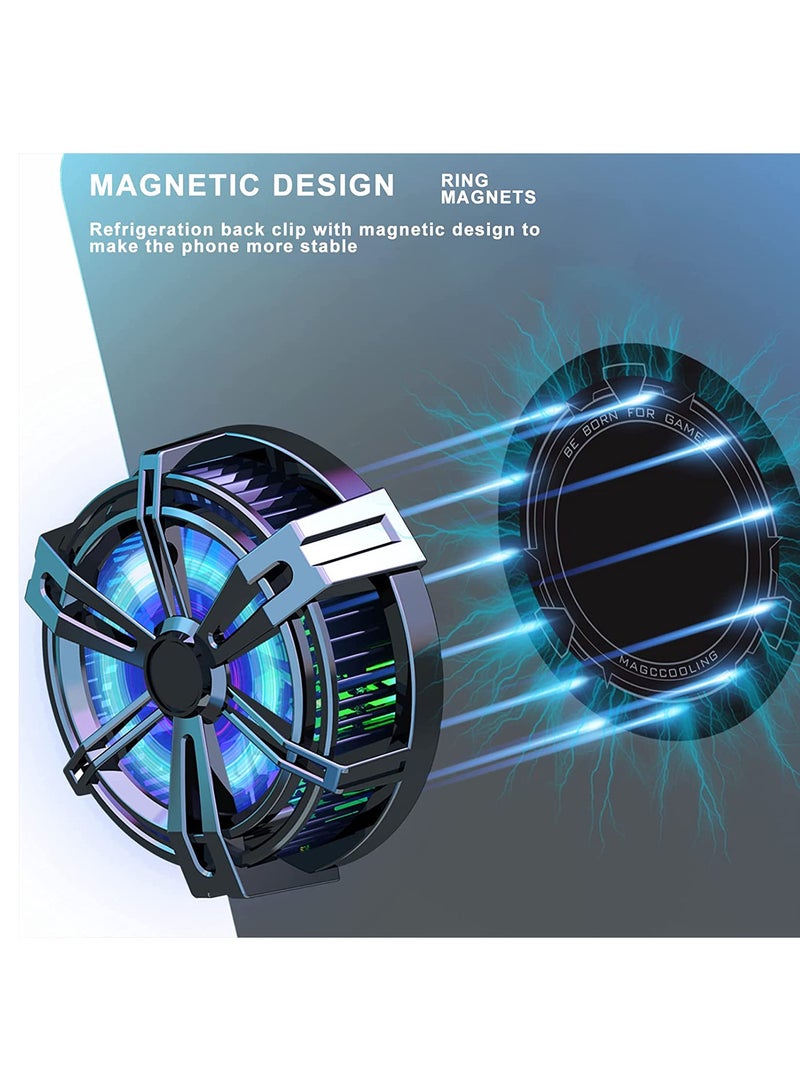 Mobile Phone Cooler for Magsafe PUBG Game Cooler Fan, Magnetic Phone Radiator compatible with iPhone 12~14 Series,Semiconductor Heatsink Without Noise for iOS and for Android for ipad and Tablet  - Image 2
