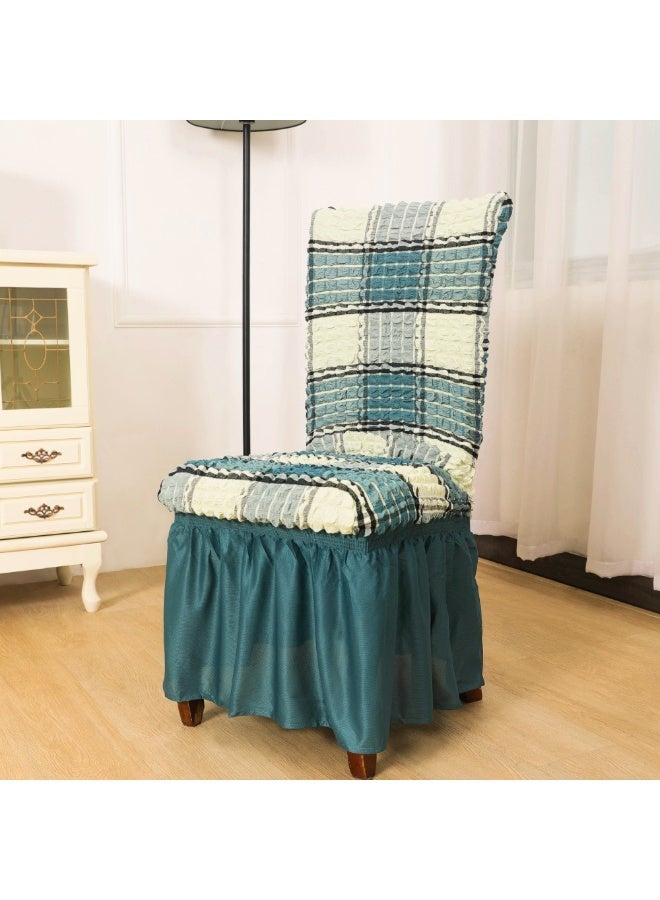 6 PCS High Stretch Skirt Chair Cover for Dining Removable Dining Room Chair Covers with Skirt Spandex Chair Slipcovers Protector - Image 4