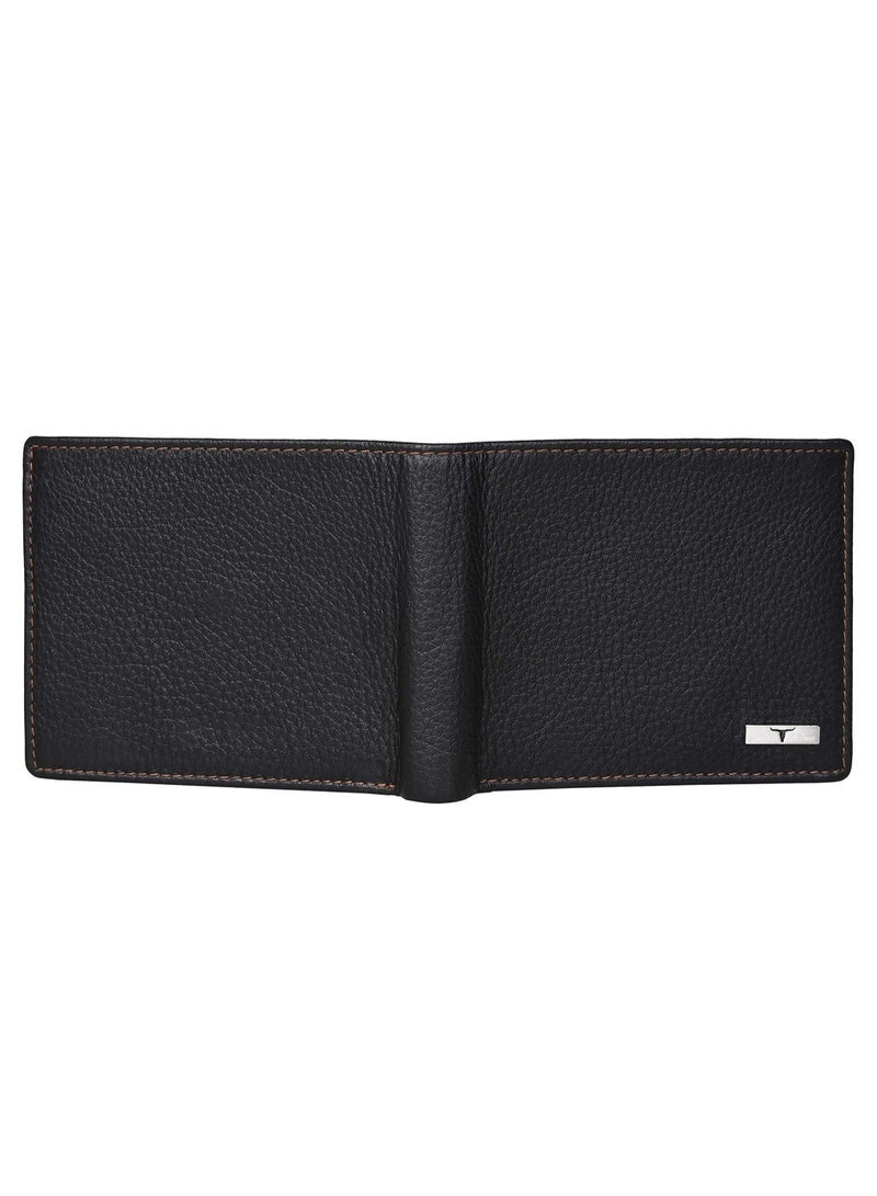URBAN FOREST Kyle Black/Redwood Leather Wallet for Men, 6 Card Slot - Image 5