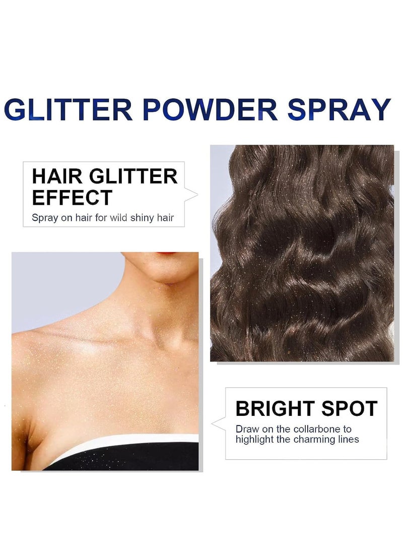 SOLARAE Sparkling Body Glitter, Clear White Body Glitter, Face Glitter, Glitter Spray for Hair and Clothes, Quicking Drying and Long Lasting Shiny Glitter Hairspray, Body Shiny Spray for Stage - Image 5