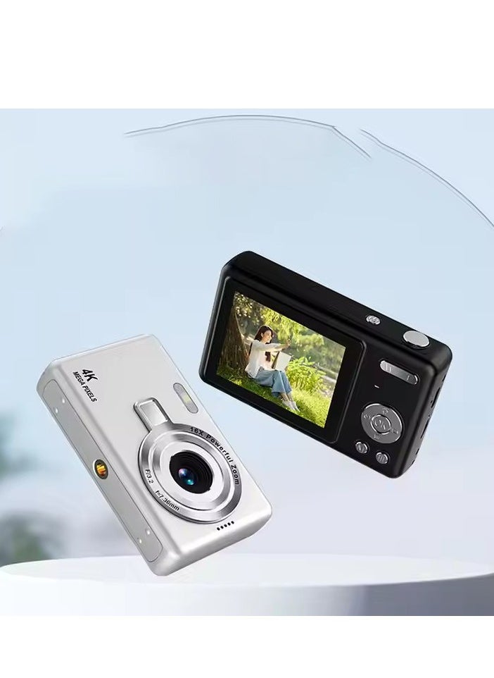Halamine Digital Camera, FHD 4K Kids Camera 44MP Point and Shoot Digital Cameras with 32GB SD Card,Black  - Image 2
