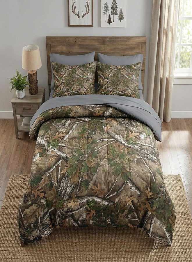 Nesker 7 Pcs Comforter Set Full Size, Vintage Woodland Bedding Set for Kids and Adults, Hunting Camo Bed Sheet Sets with Fitted Sheet 2 Pillowcases & 2 Shams - Image 1