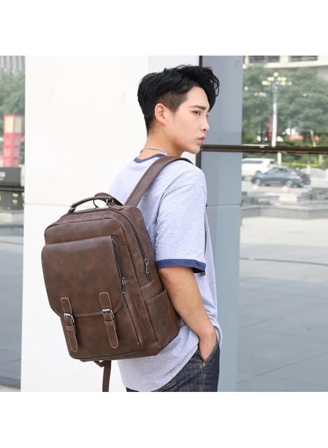 حقيبة ظهر فاخرة متعددة الوظائف للرجال، حقيبة ظهر للسفر والأعمال، تصميم عصري وتكنولوجيا مدمجة - Image 2