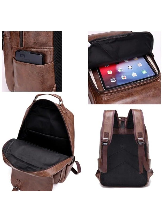 حقيبة ظهر فاخرة متعددة الوظائف للرجال، حقيبة ظهر للسفر والأعمال، تصميم عصري وتكنولوجيا مدمجة - Image 3