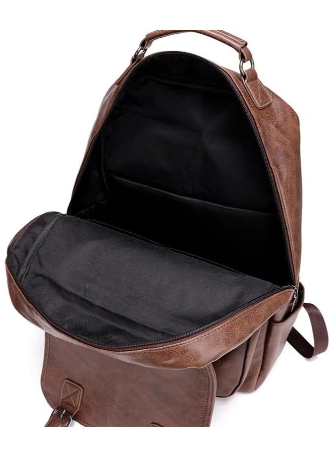 حقيبة ظهر فاخرة متعددة الوظائف للرجال، حقيبة ظهر للسفر والأعمال، تصميم عصري وتكنولوجيا مدمجة - Image 5