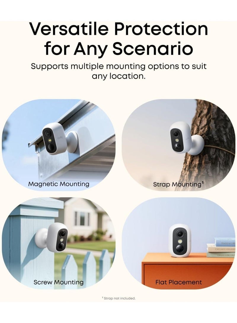 EUFY SECURITY EUFYCAM C35 SINGLE CAMERA 2K HD WIRELESS SECURITY CAMERA WIFI IP CAMERA NIGHT VISION WEATHERPROOF NO MONTHLY FEE - Image 3