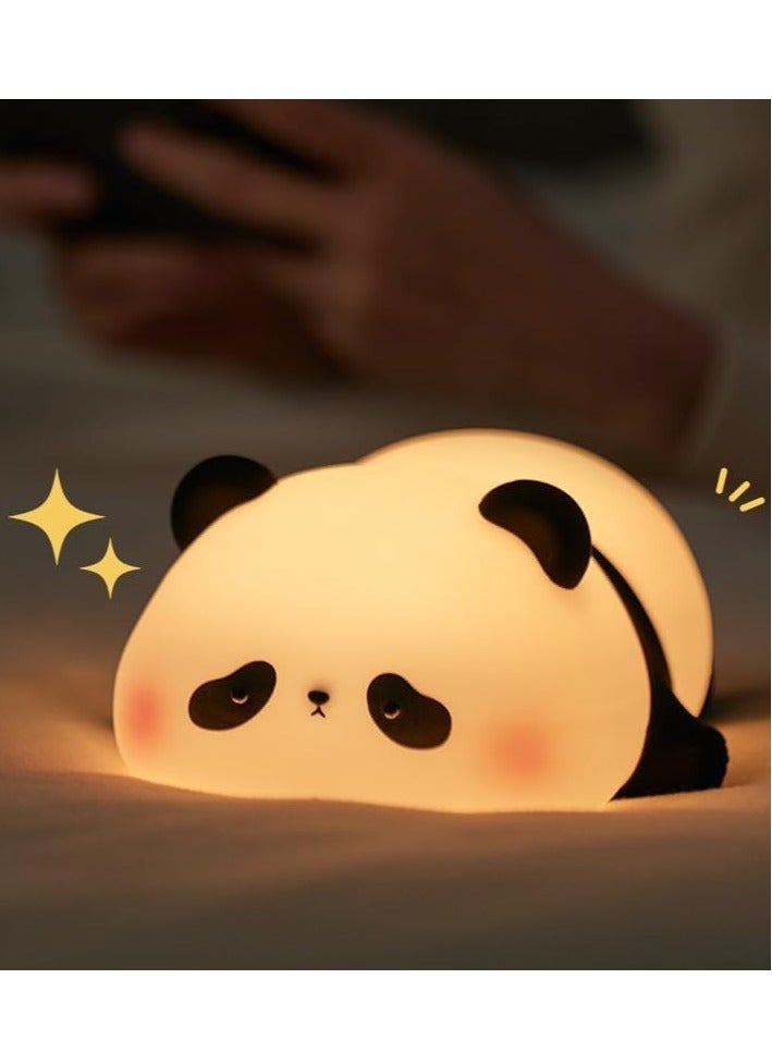 TIGER Panda Night Light for Teens, Cute LED Lamps for Teen Girls Bedroom, Clap Control Brightness, Timer Auto Shutoff, Silicone Animal Lights – Perfect Gifts for Children & Toddlers - Image 1
