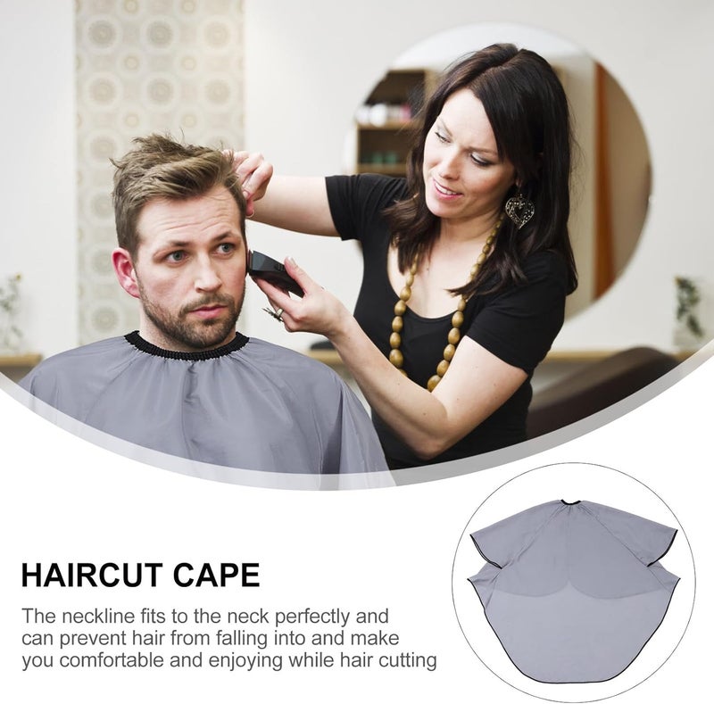 Hair Cutting Apron with Sleeves Gray Hairdressing Cape Smock for Salon and Barber Use Waterproof Salon Hair Styling Cape for Haircuts and Dye - Image 5
