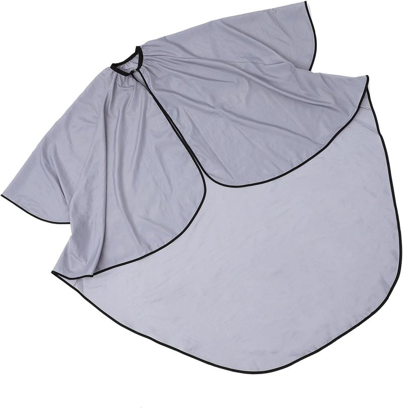Hair Cutting Apron with Sleeves Gray Hairdressing Cape Smock for Salon and Barber Use Waterproof Salon Hair Styling Cape for Haircuts and Dye - Image 1
